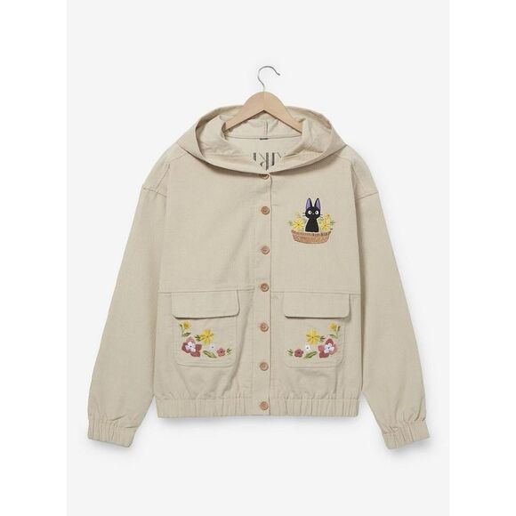 Studio Ghibli Kiki’s Delivery Service Jiji Floral Women’s Corduroy Jacket Size M - Picture 4 of 12
